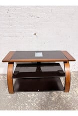 Wood and Glass 3-Tiered Console