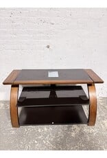 Wood and Glass 3-Tiered Console
