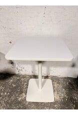 White Square Pedestal Meeting Table