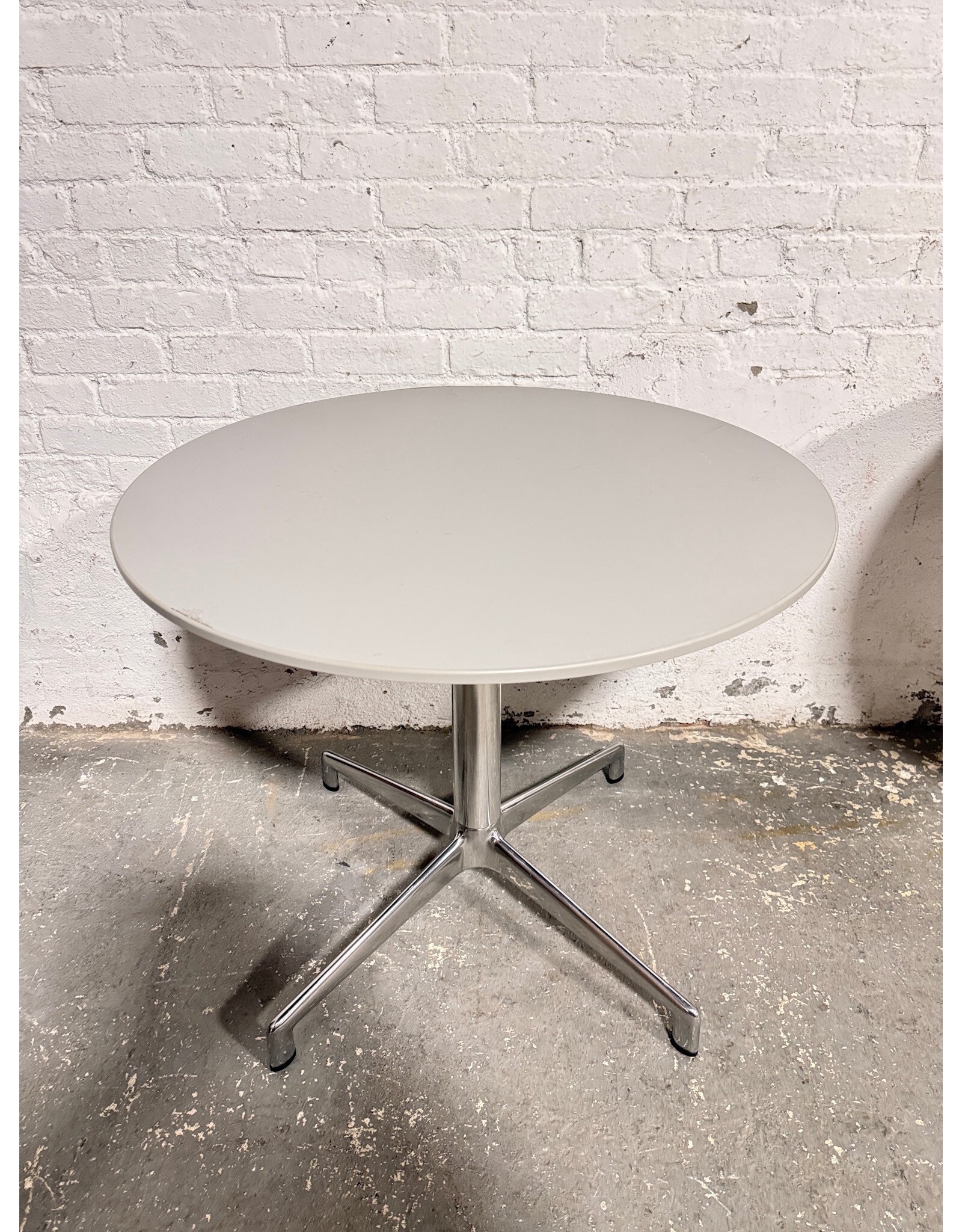 Keilhauer Circular Dining Table with Metal Legs