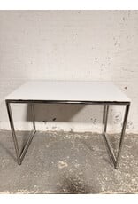 White Hightop Table with Metal Legs
