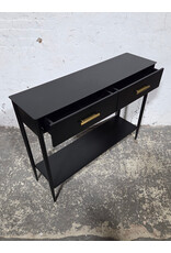 West Elm Black Metalwork Console Table