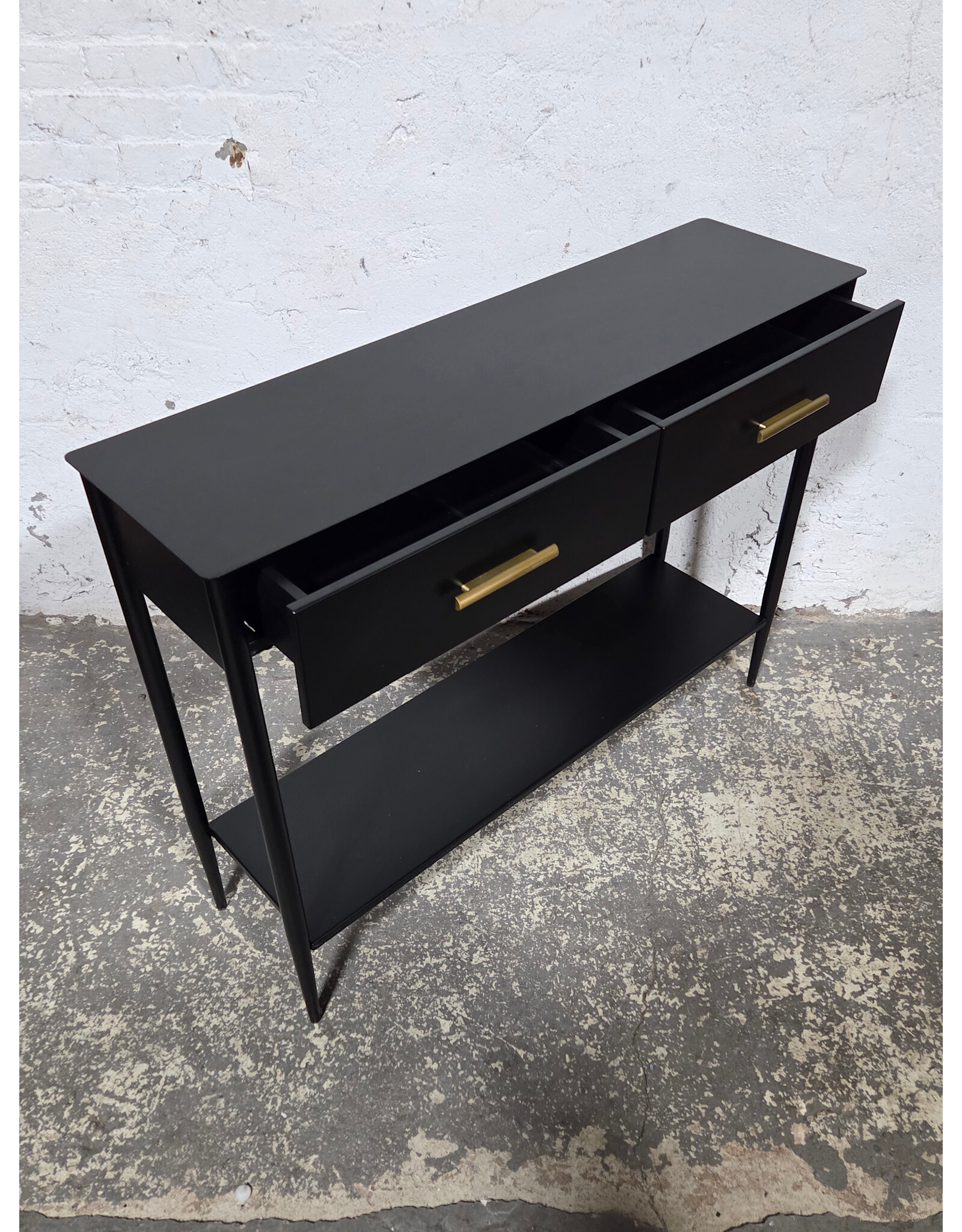 West Elm Black Metalwork Console Table