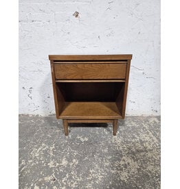 MCM Faux Wood Single Drawer Nightstand