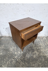 MCM Faux Wood Single Drawer Nightstand