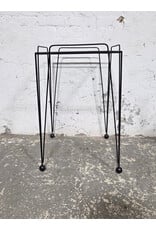 Glass Top with Metal Frame Side Table