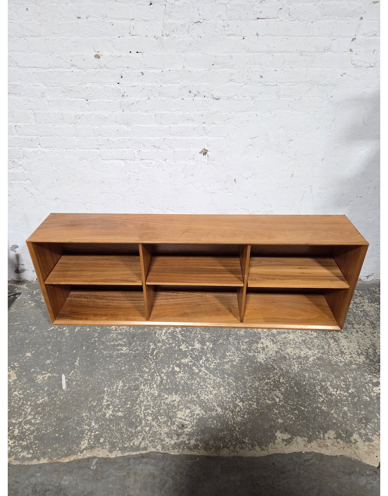Modern Low Wooden Bookshelf
