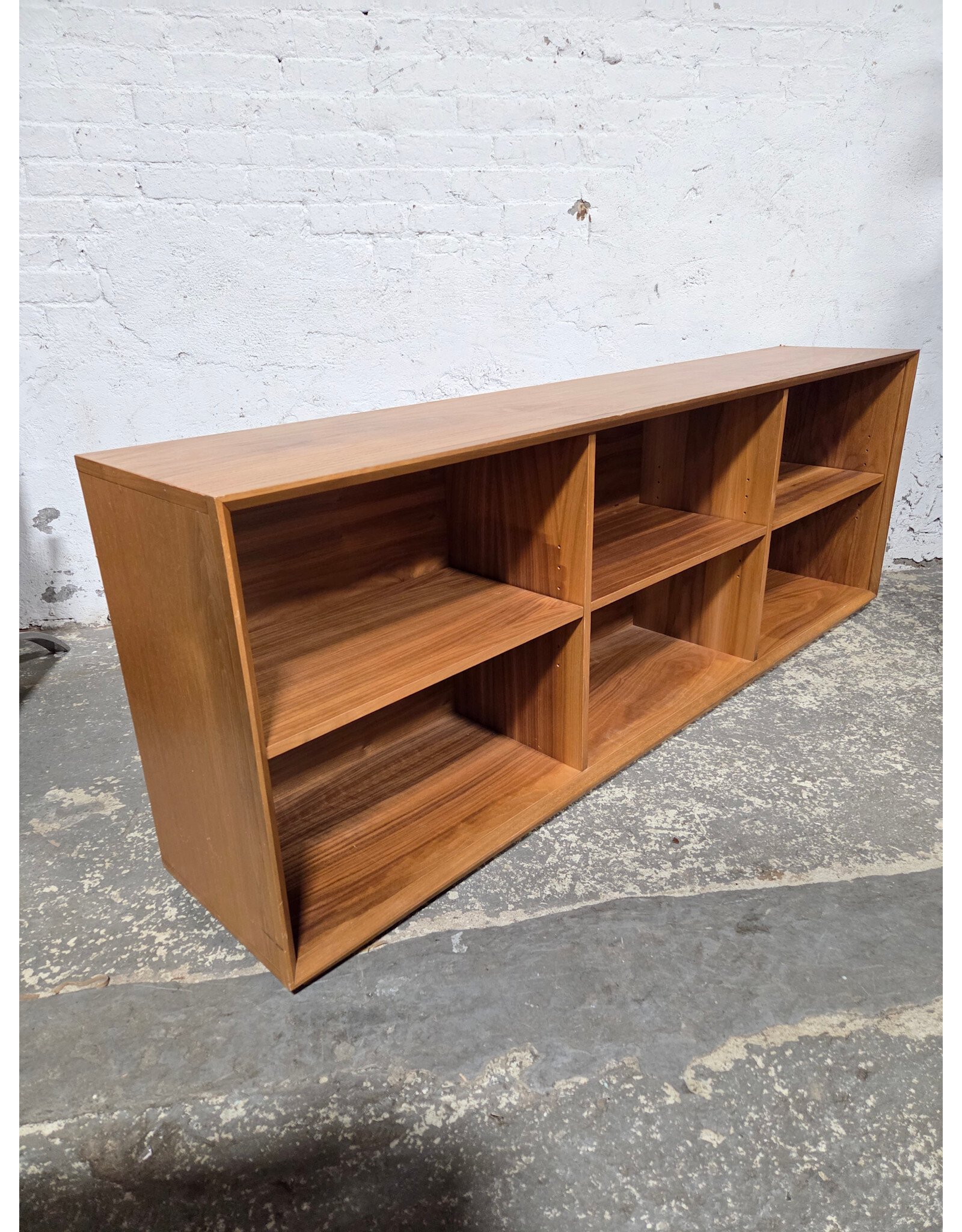 Modern Low Wooden Bookshelf