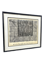 The Gashlycrumb Tinies by Edward Gorey: N is for Neville Who Died of Ennui, framed vintage print