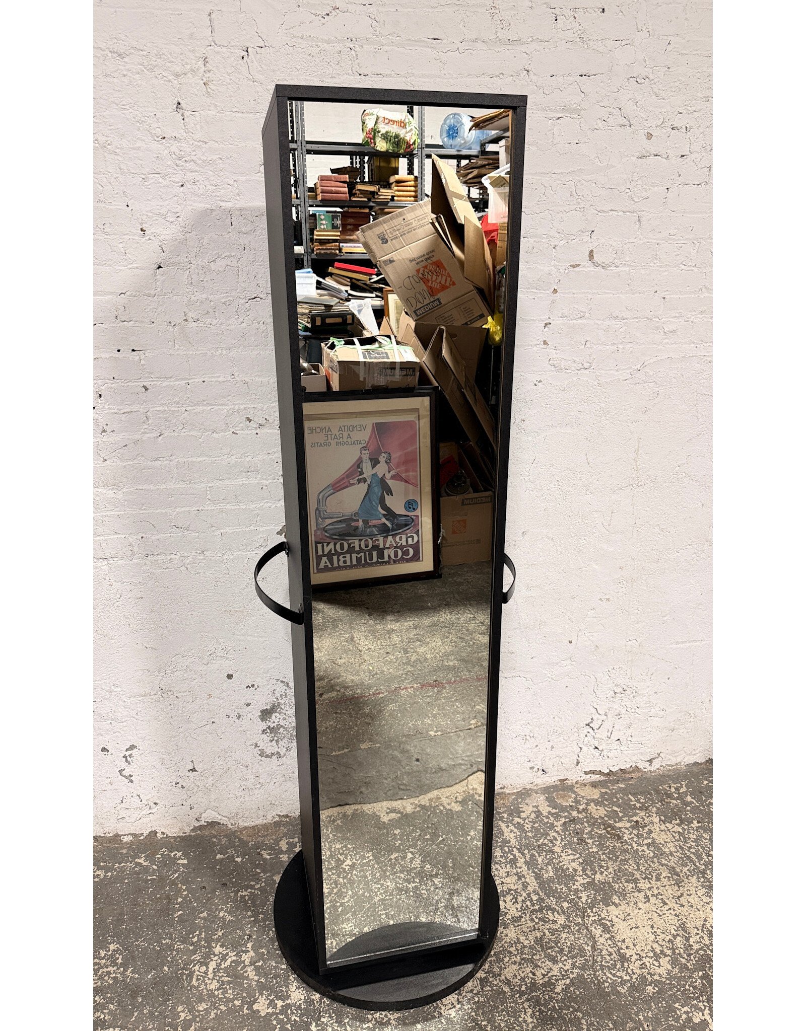 360 Rotating Full-Length Floor Mirror with Storage