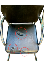 MCM Milo Baughman Style Bent Chrome and Vinyl Rocking Chair