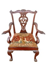Antique George III Armchair with Needlepoint Seat