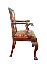 Antique George III Armchair with Needlepoint Seat