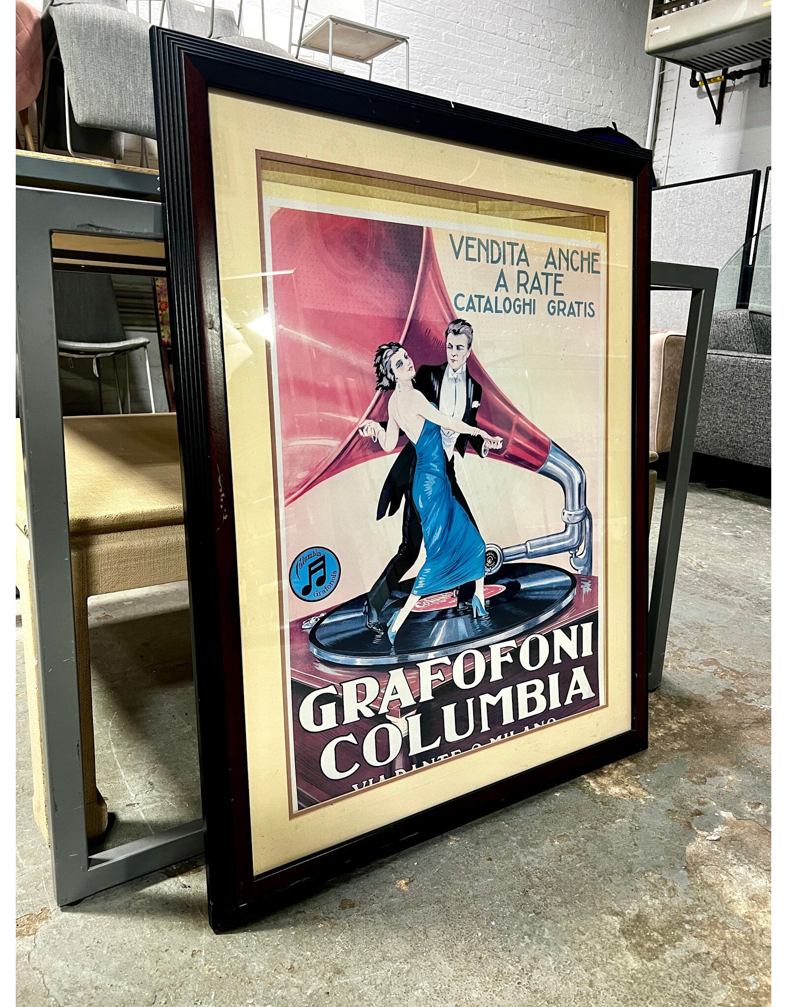 Vintage Style Columbia Grafonola Poster