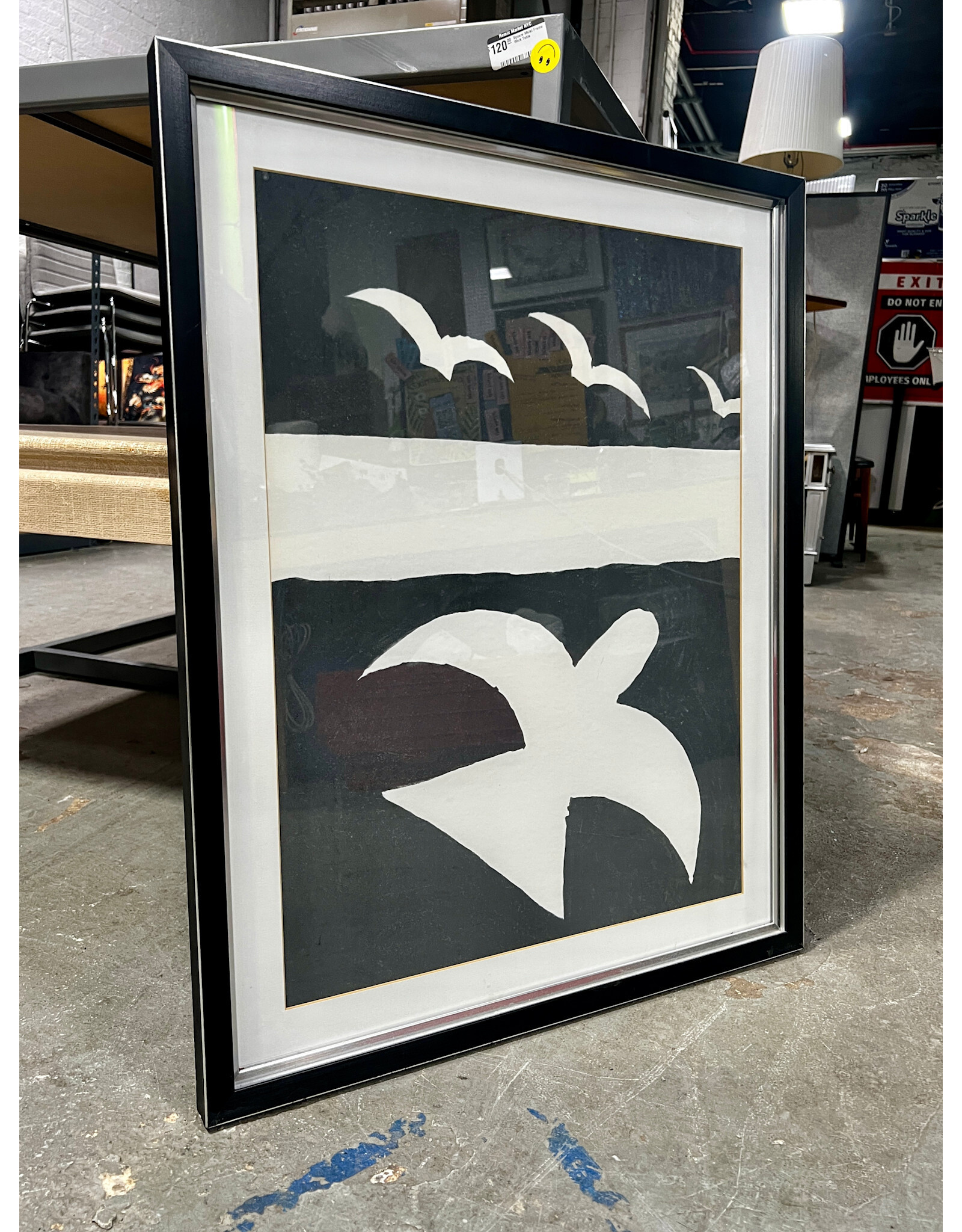 Les Oiseaux Bleus by Georges Braque, framed print