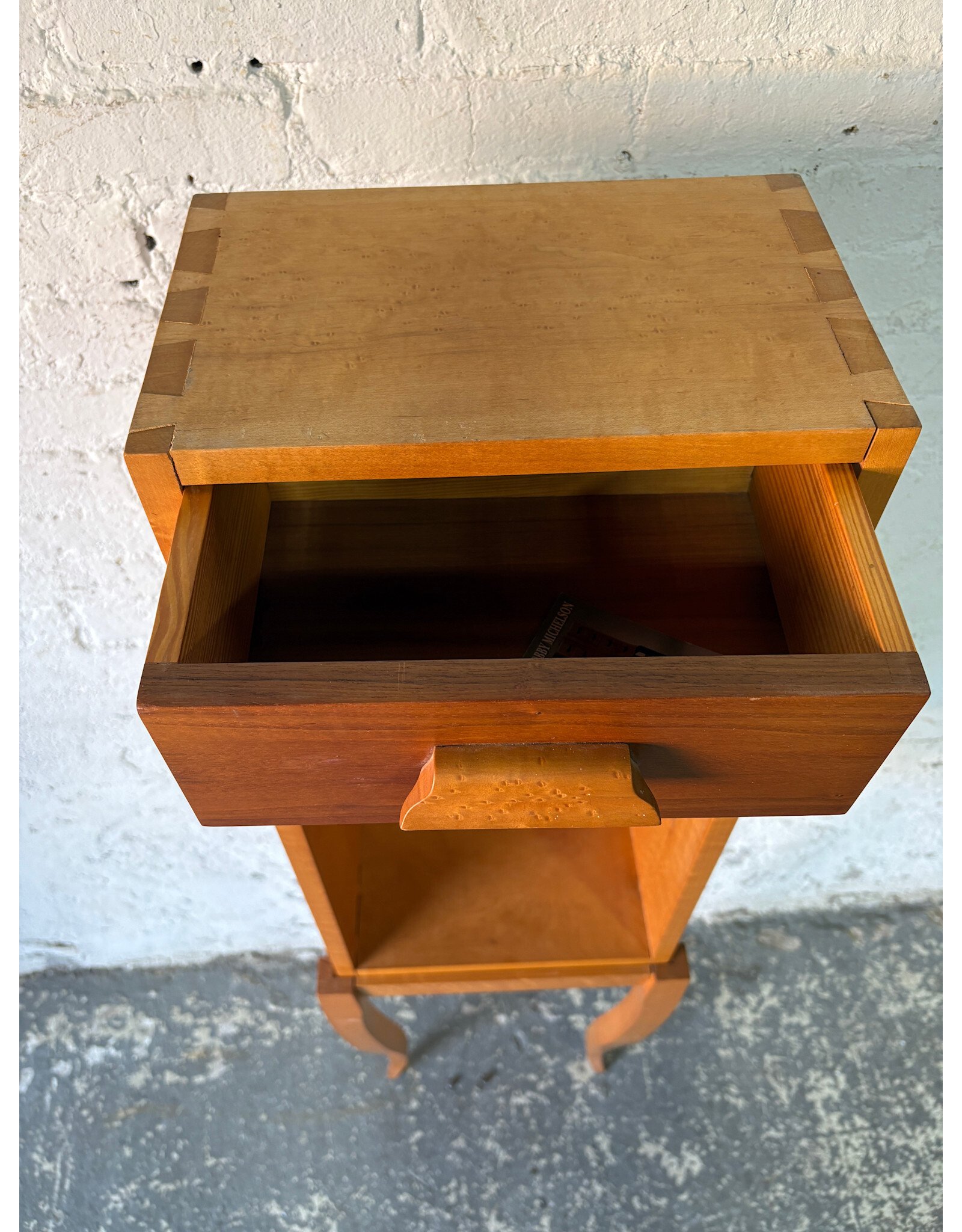 Bobby Michelson Tall Wooden Bedside Table