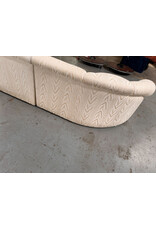 1980s Post-Modern Kagan Style 2 Piece Curved Sectional Sofa