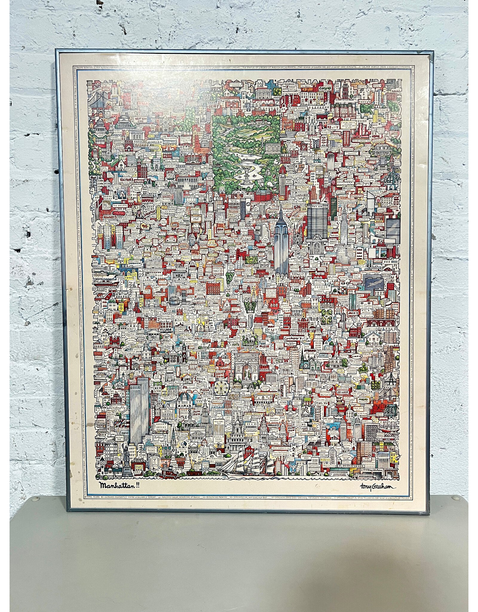Manhattan!! by Tony Graham, framed poster