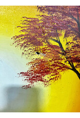 House on a Lake, framed painting