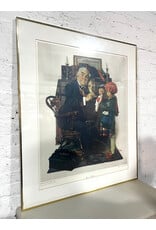 The Doctor and the Doll by Norman Rockwell, framed lithograph