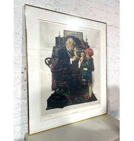 The Doctor and the Doll by Norman Rockwell, framed lithograph