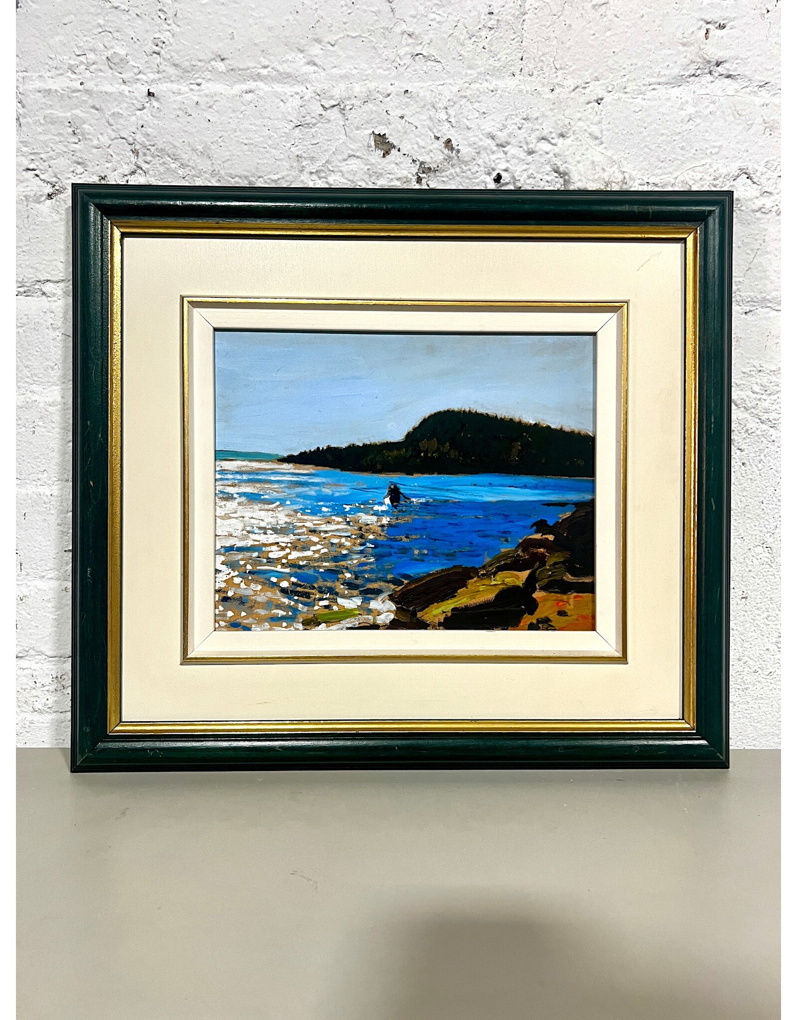 Long Island & Canoe, framed oil on board, sgnd Glenn Hall