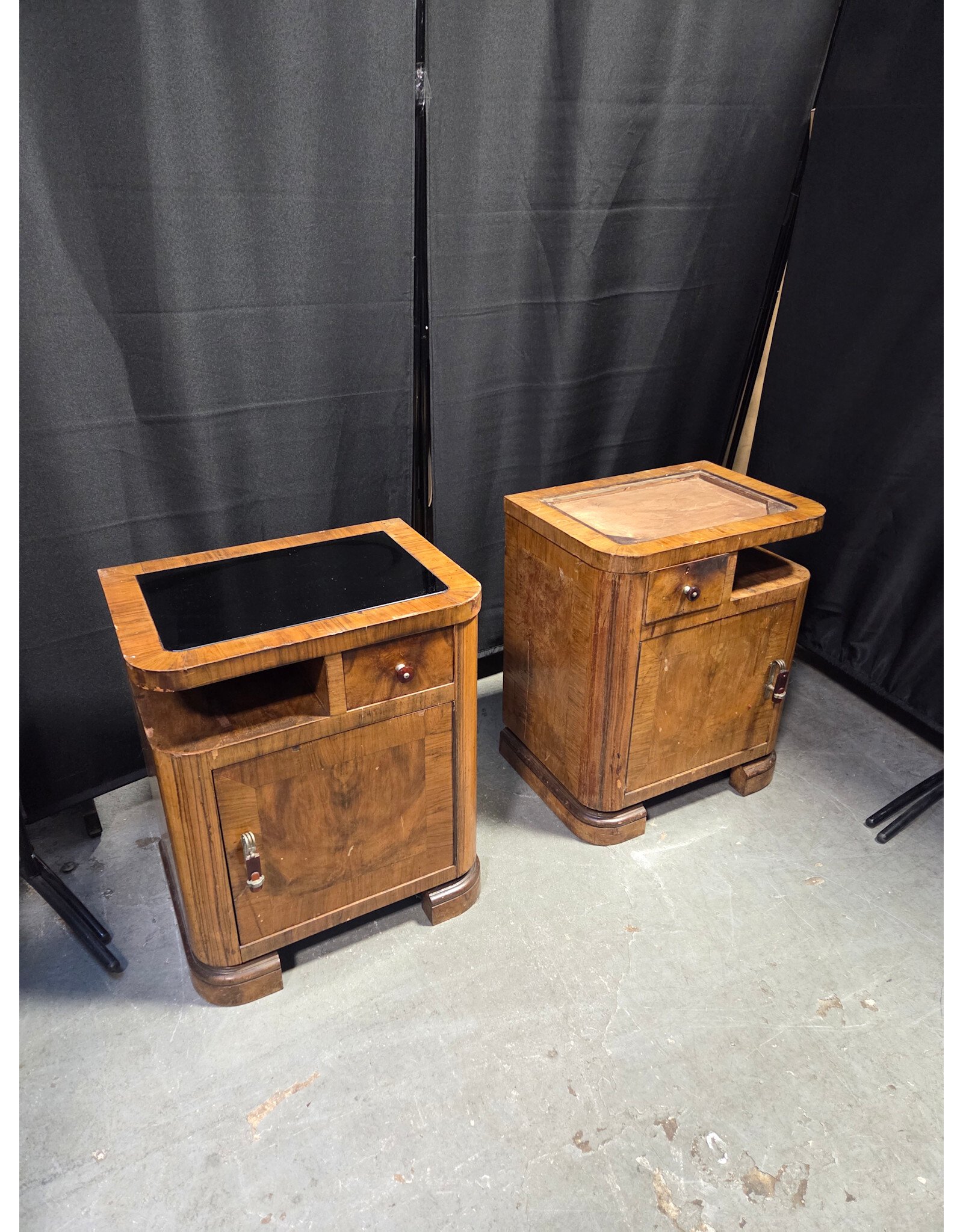 Set of Art Deco Nightstands - As Is