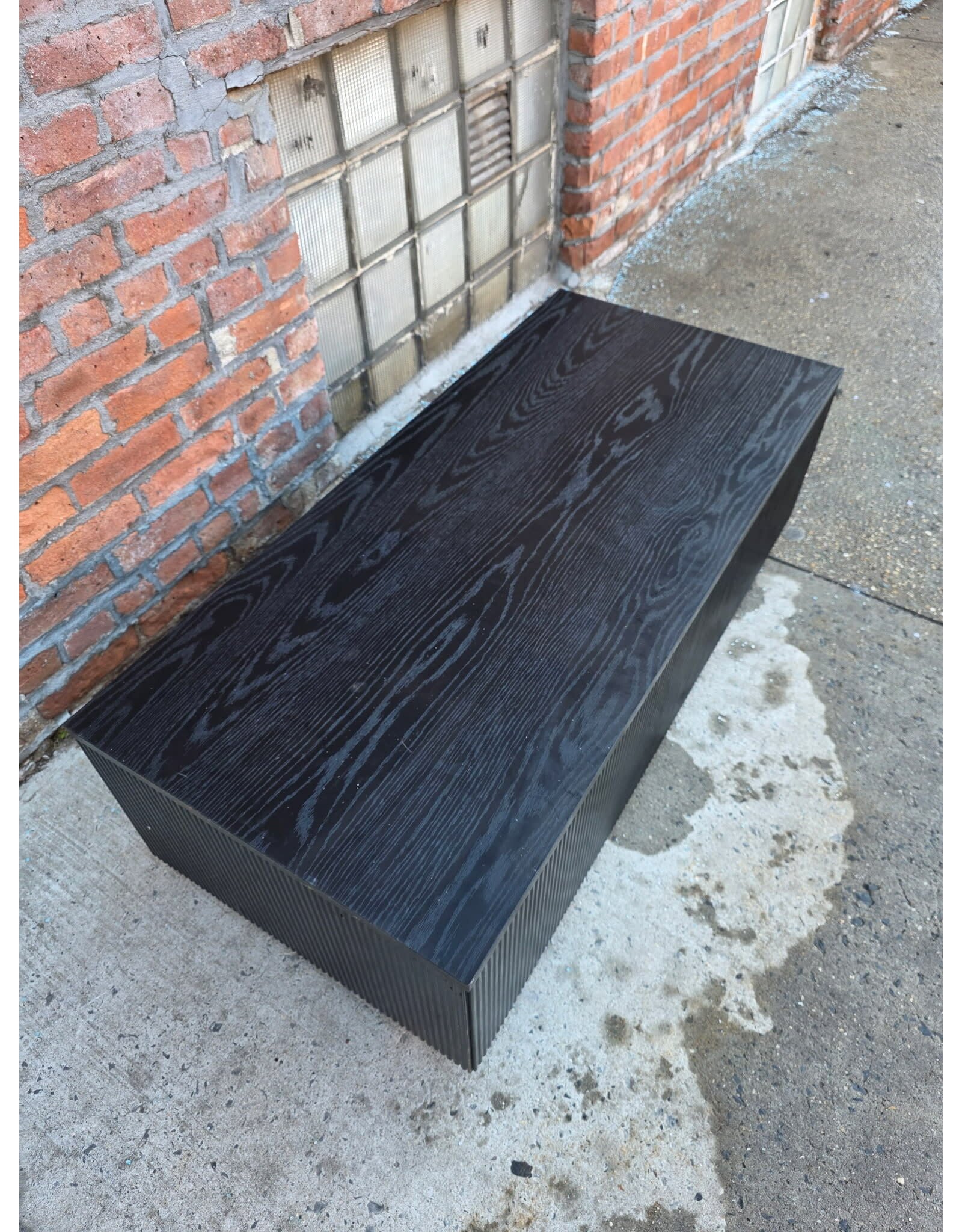 Black Fluted Coffee Table