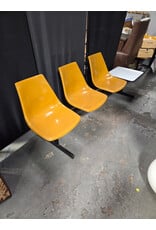 MCM Curry Fiberglass Krueger Metal Products 3 Seat Bench with Side Table