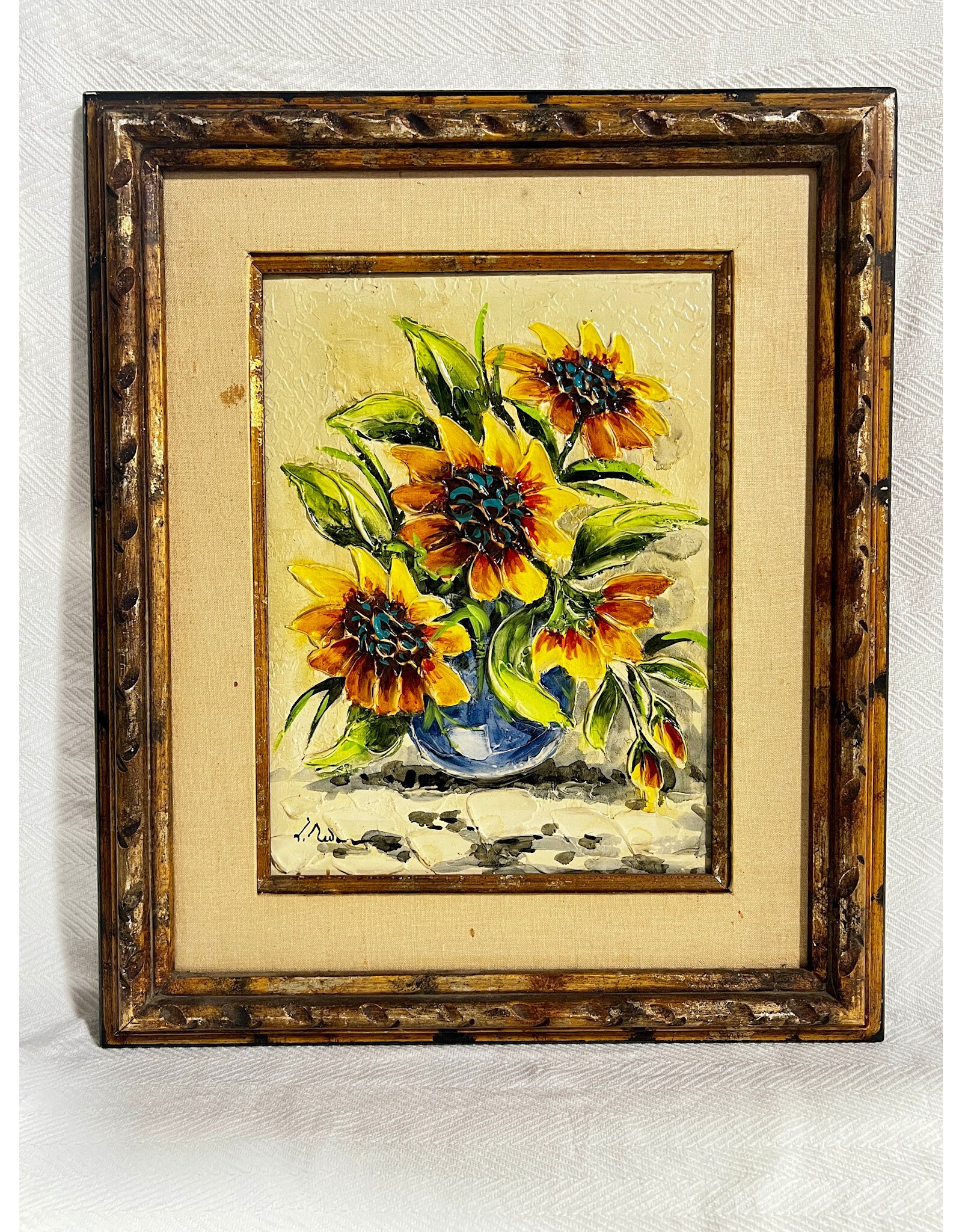 Feelin Sunny, framed oil on canvas, sgnd l.l.