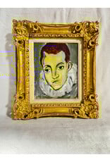 Court Jester, framed oil on canvas