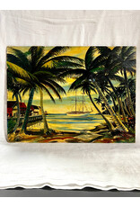 Tropical View, oil on board