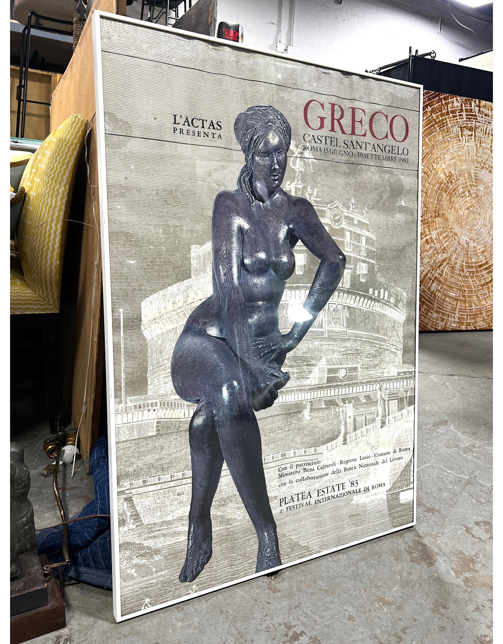 Greco, framed museum exhibition poster