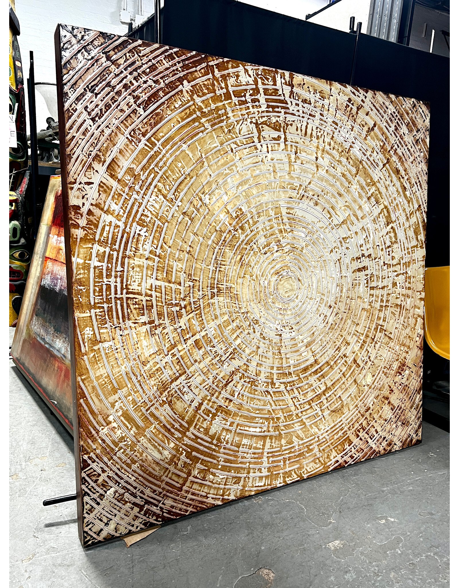 Tree Rings--Or Coffee Rings, painting on canvas