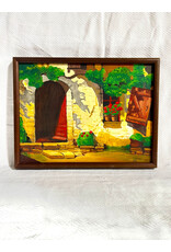 Vista, framed oil on canvas