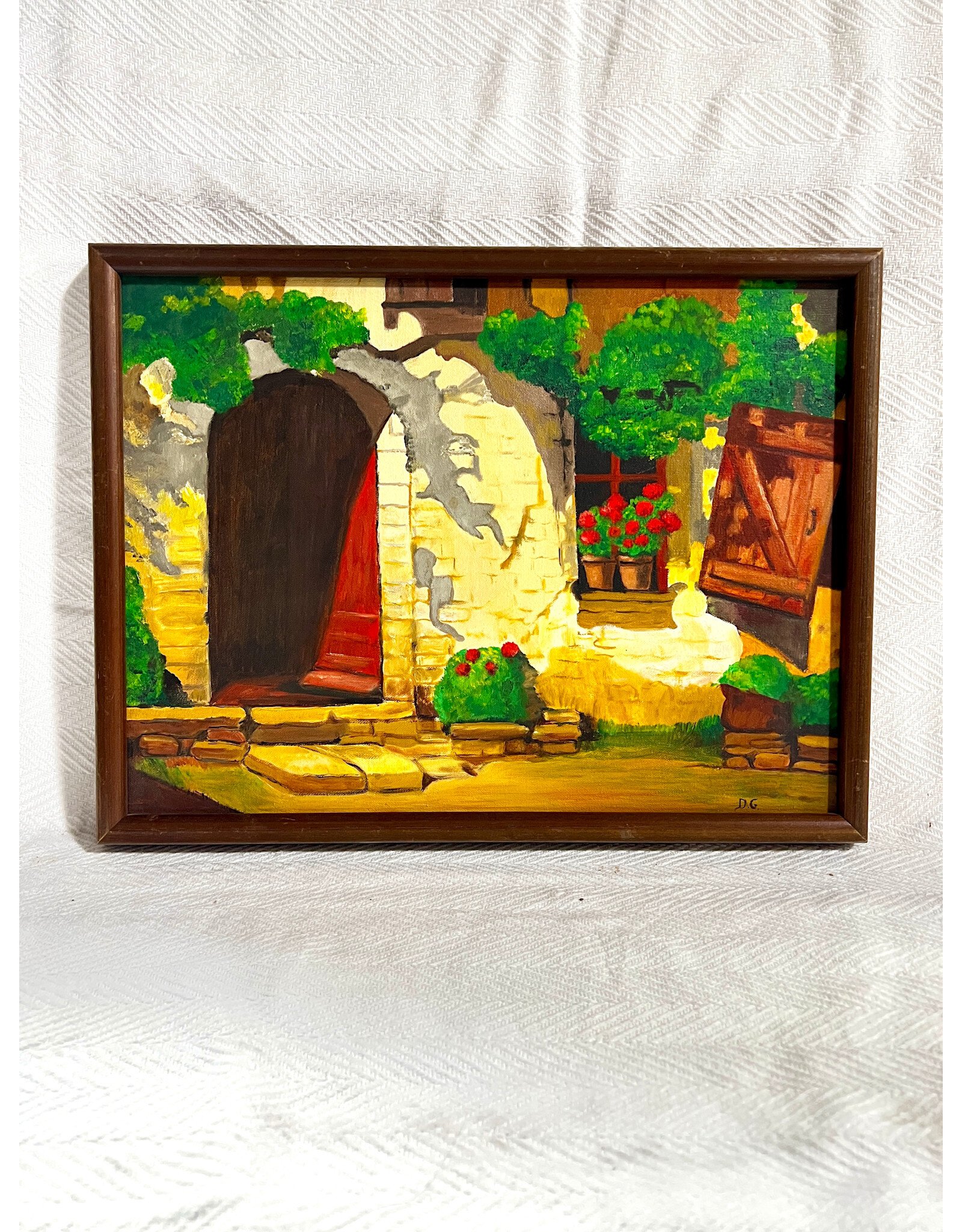 Vista, framed oil on canvas