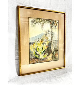 Tropical Forest, framed watercolor painting