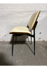 Modern Faux Leather and Wood Dining Chair