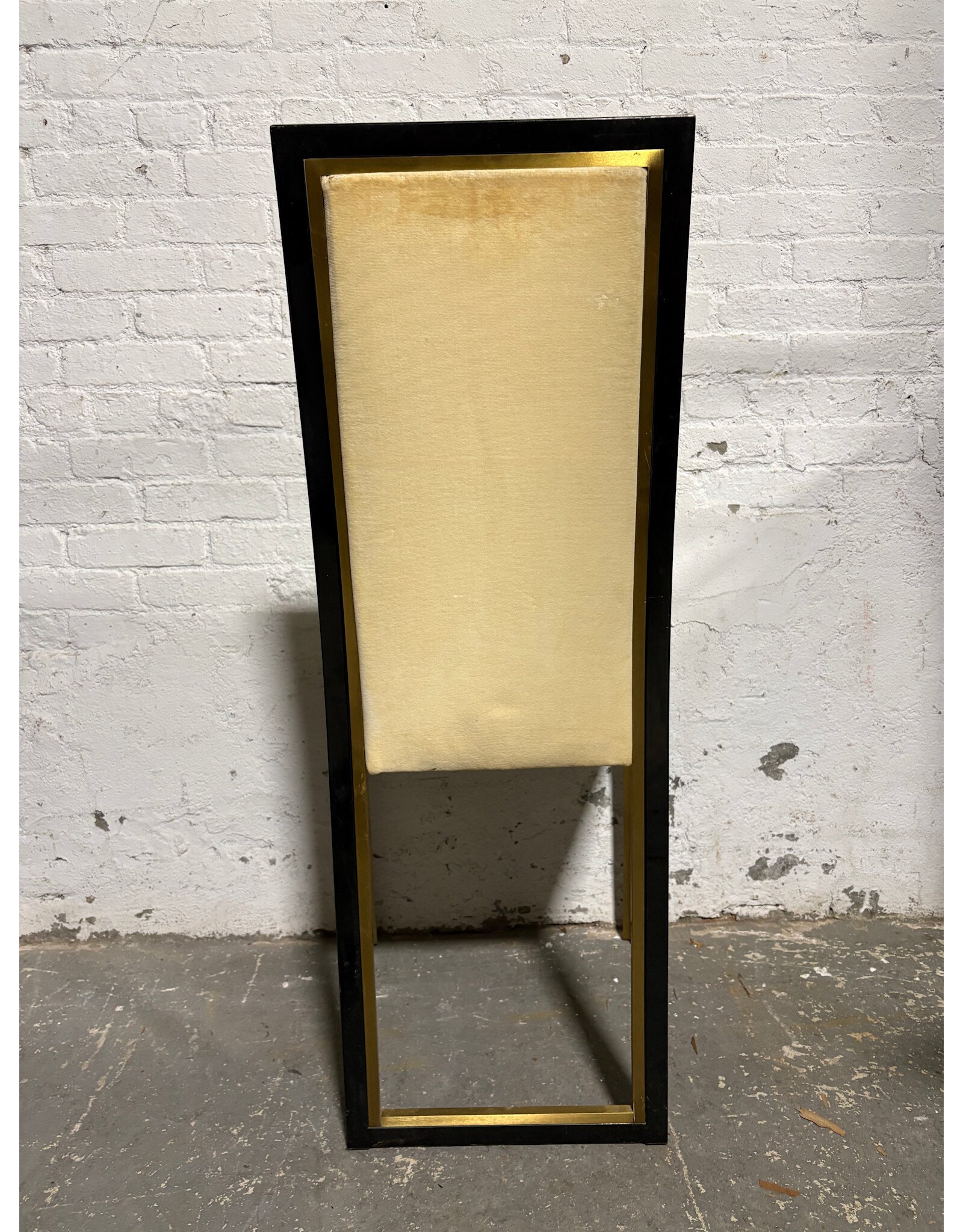 Hollywood Regency Velvet and Gold Chrome Dining Chair