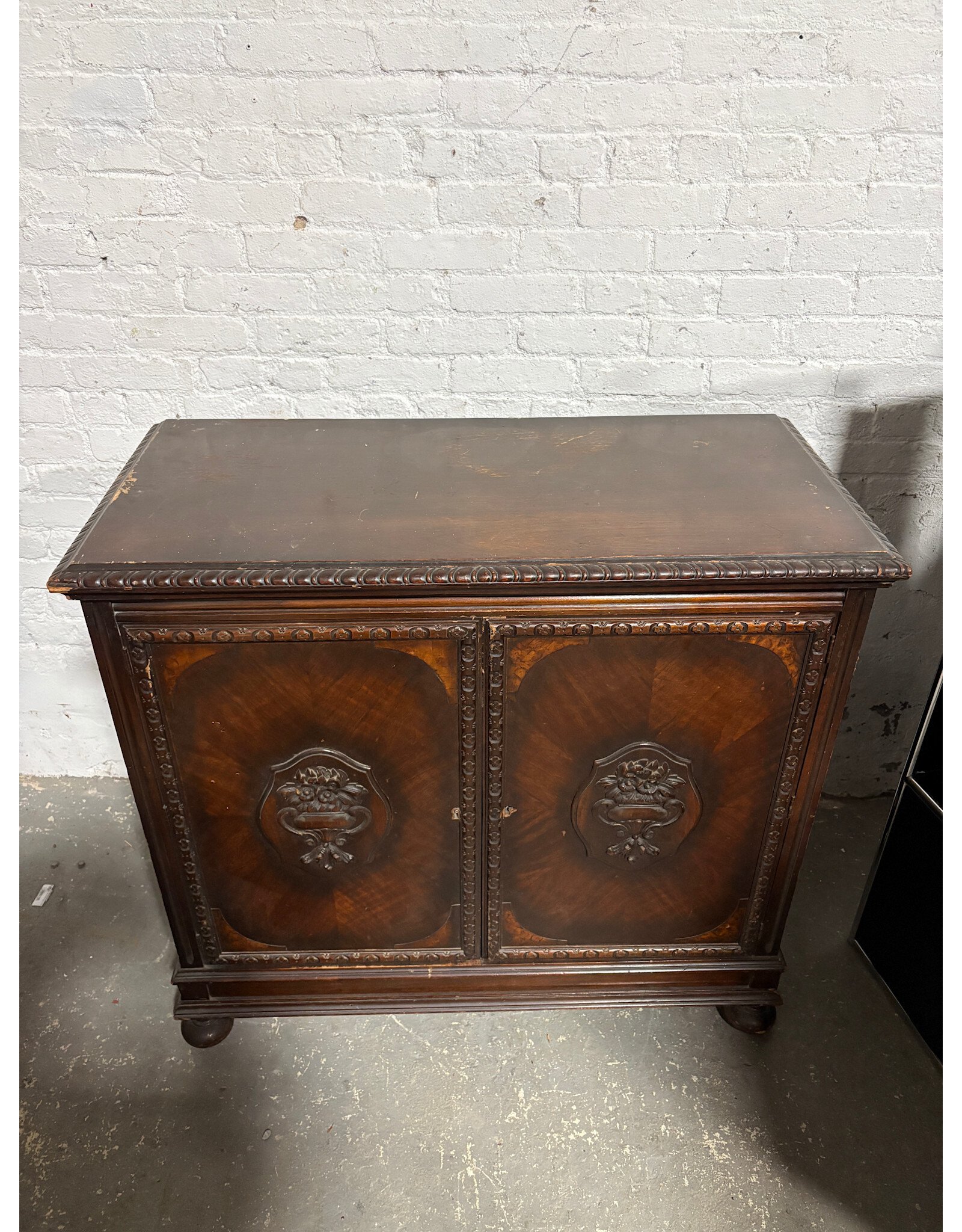 Antique Neo Classical Wooden Buffet Cabinet