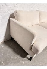 Modern White Boucle Sofa