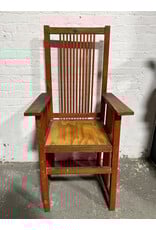 Wooden Frank Lloyd Wright Style Outdoor Armchair