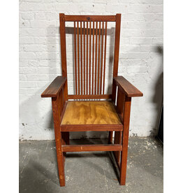 Wooden Frank Lloyd Wright Style Outdoor Armchair