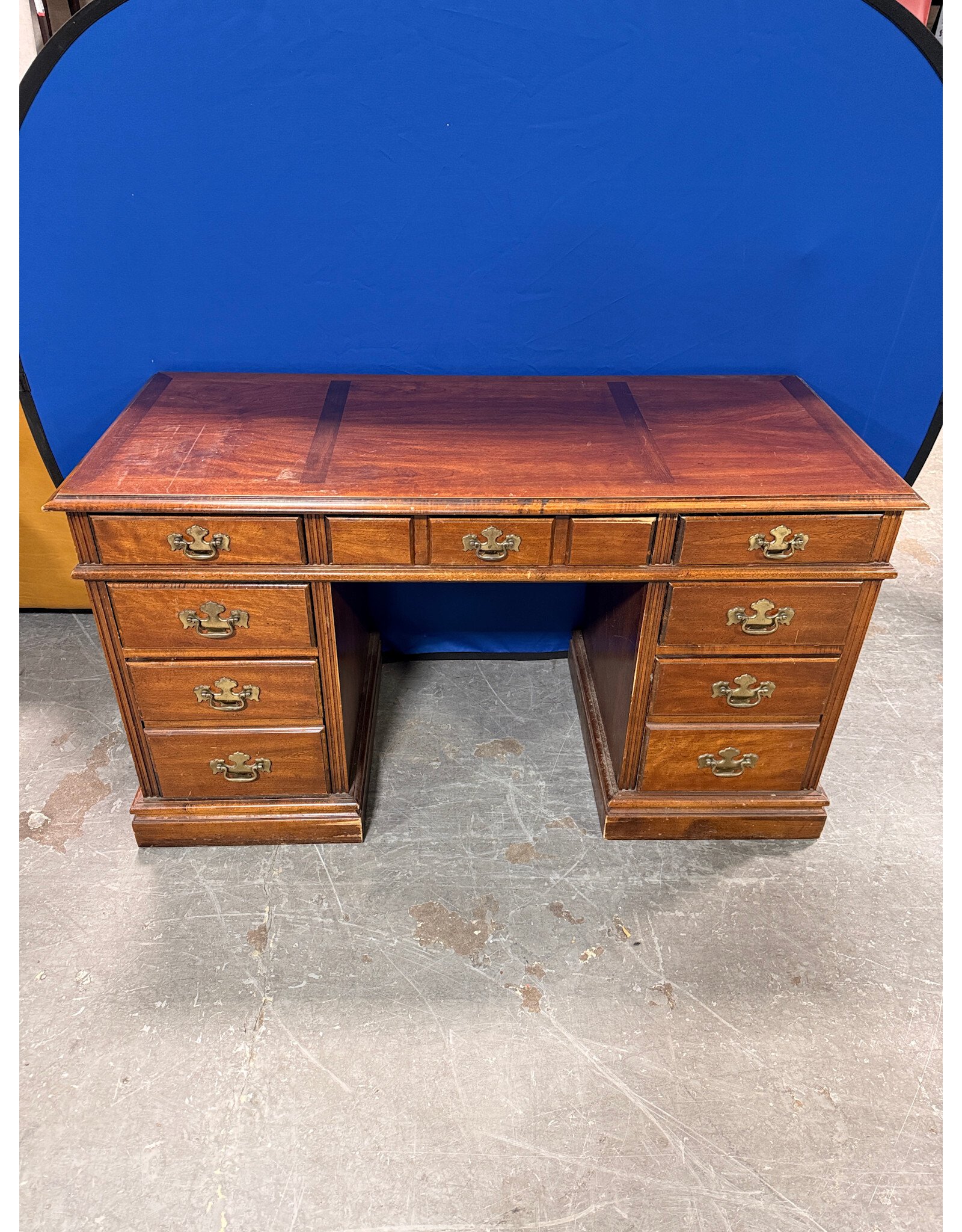Vintage Mahogany Kneehole Desk