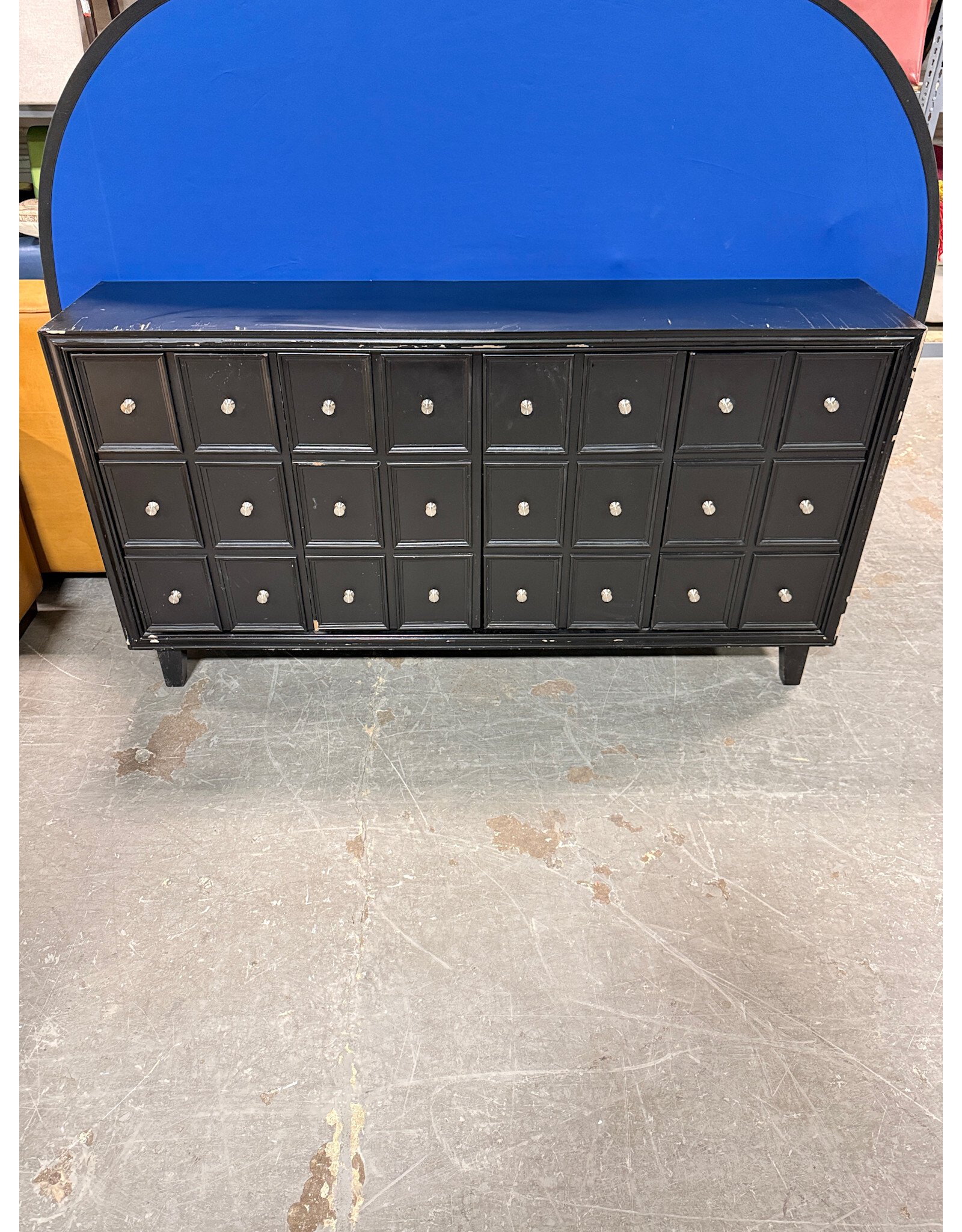 Tally Black 4-Door Media Console