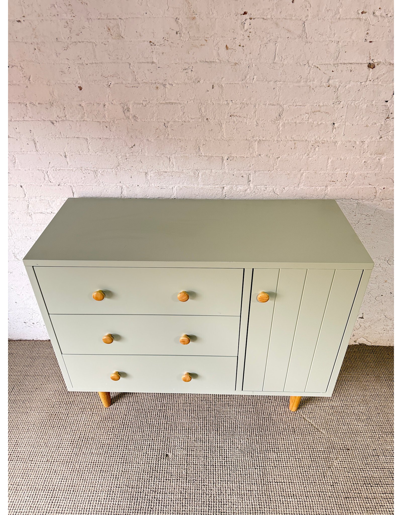 Finn Sage Green Kids Dresser