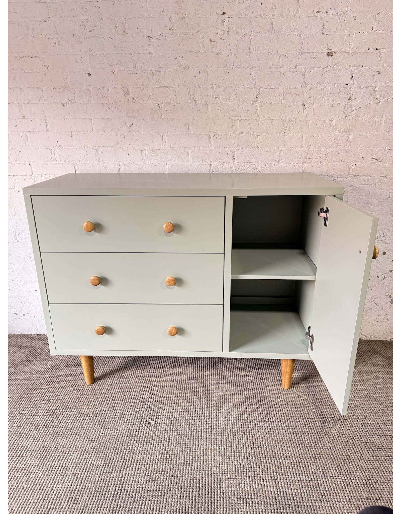 Finn Sage Green Kids Dresser