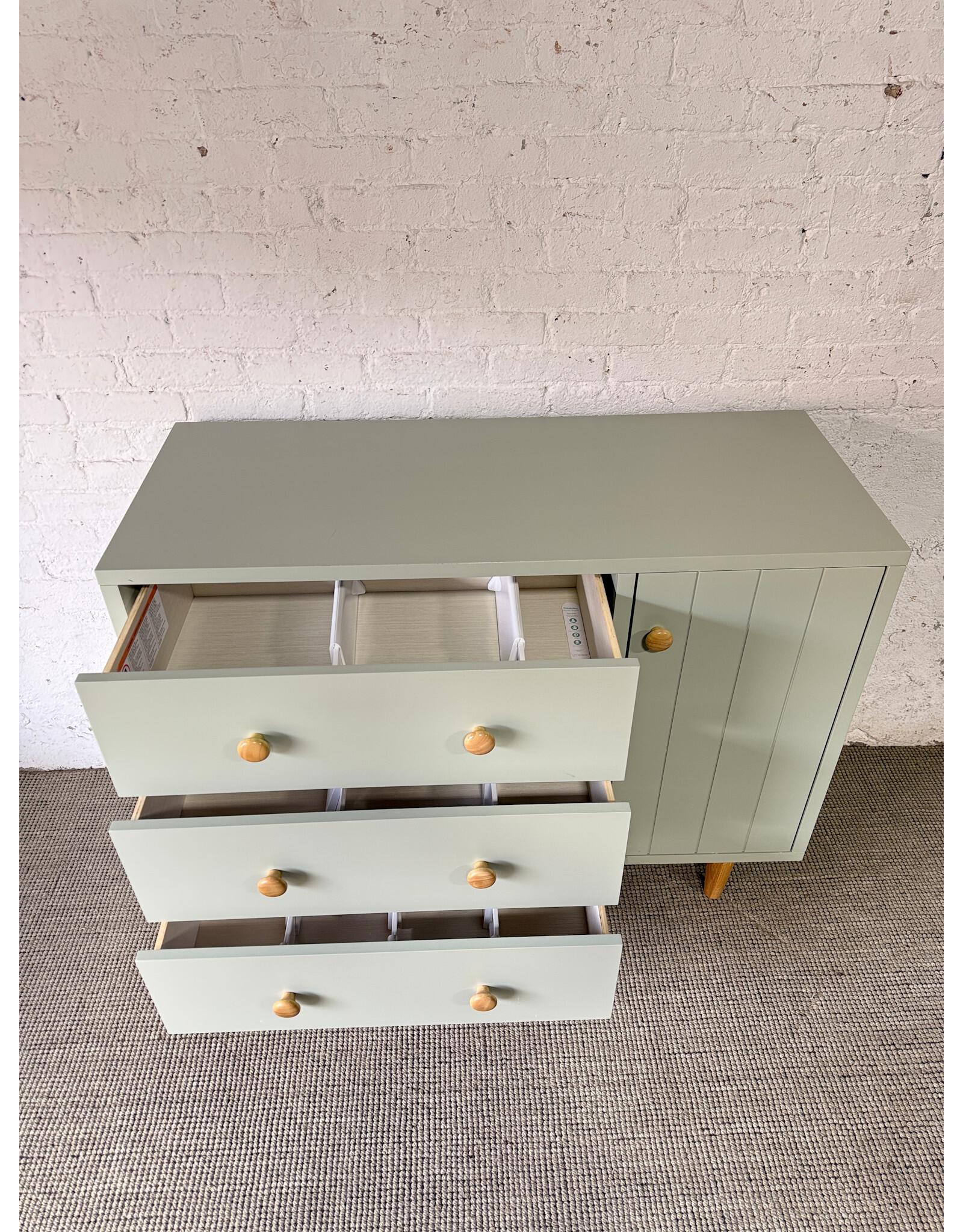 Finn Sage Green Kids Dresser