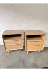 Article Lenia White Oak 2-drawer Nightstand