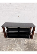 Black Tempered Glass TV Stand